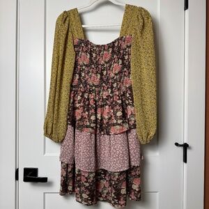 Oddy smocked flowy dress